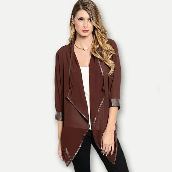 *Clearance* Sace Dark Brown Cardigan - Picture 2 of 3